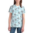 thumbnail image 3 of Wukai Cute Panda Bear Youth Unisex Short Sleeve T-Shirt for Boys, Girls, Teens, and Kids-Small, 3 of 7