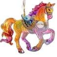 thumbnail image 1 of 2026 Chinese Zodiac Horse Christmas Tree Ornament, 2D Acrylic Equestrian Racing Rider Gift with Rhinestones for Women & Girls, 3.15 Inch, 1 of 8