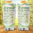 thumbnail image 2 of Funny Retirement Gift for Women and Men, Humorous Weekly Schedule Quote Design 20oz Stainless Steel Insulated Tumbler, Ideal for Retired Coworkers, Friends, Parents, Farewell Present, 2 of 6