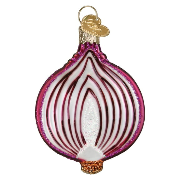Old World Christmas Red Onion Glass Blown Ornament for Christmas Tree