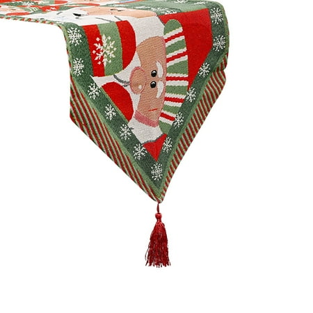 

Knitted Tablecloth Flag Christmas Decoration Creative Christmas Tablecloth Table Decoration At Home For Dress Up