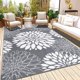thumbnail image 1 of Alfombra de exterior Ilead, 152 x 244 cm, impermeable, reversible, gris, 1 of 9