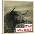thumbnail image 1 of ARTCANVAS Modern Wild Wild West Bull Canvas Art Print - Size: 36" x 36" (0.75" Deep), 1 of 9