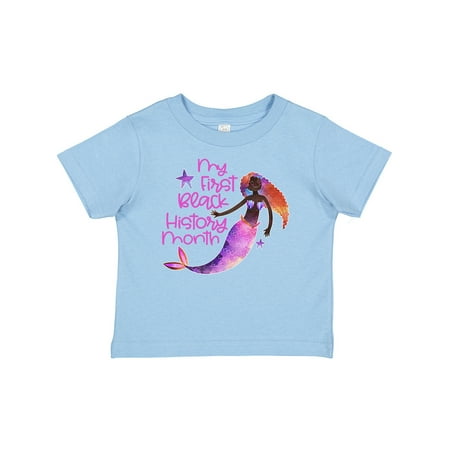 

Inktastic My 1st Black History Month with Mermaid and Starfish Gift Baby Boy or Baby Girl T-Shirt
