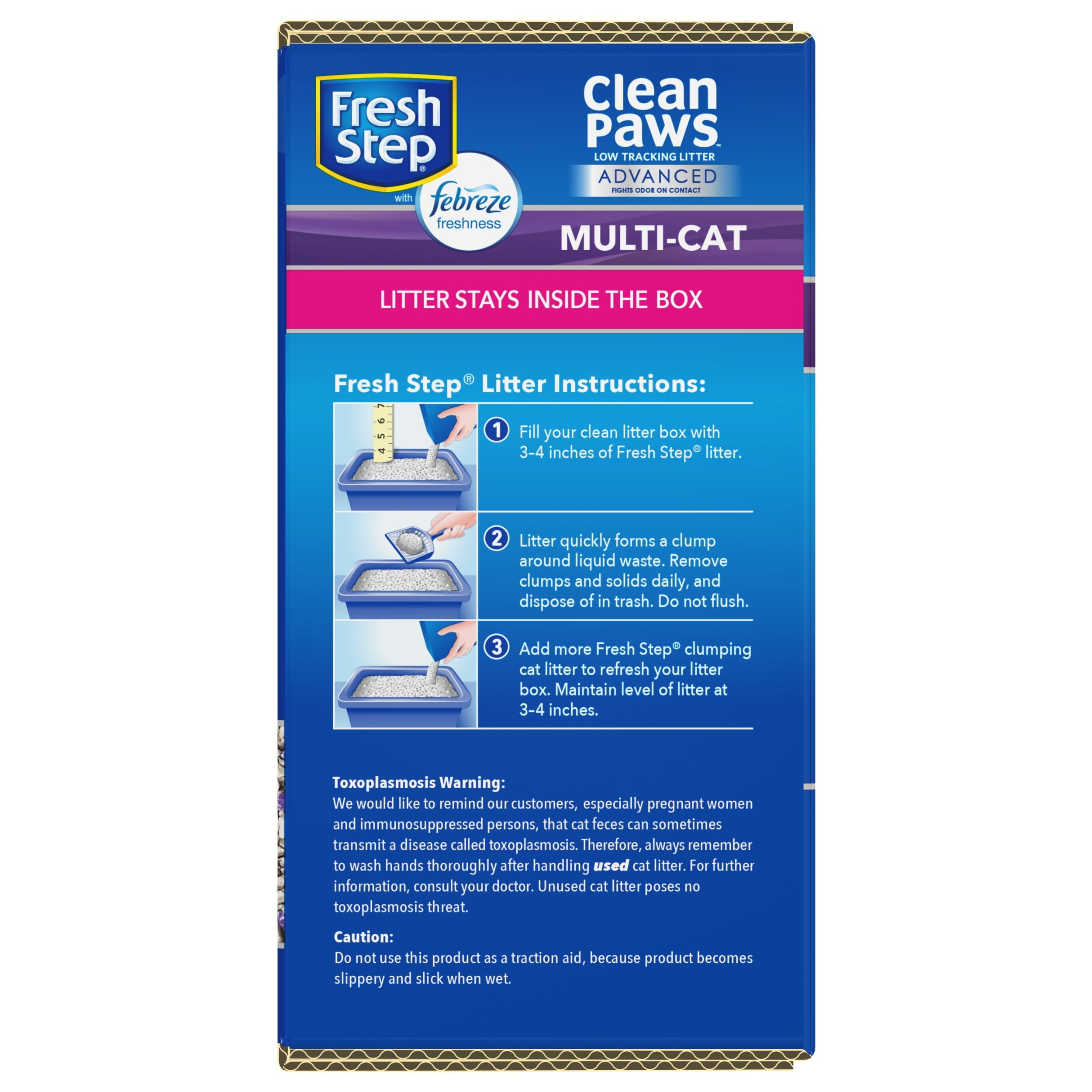 Fresh Step Advanced Clumping Cat Litter, Clean Paws Multi-Cat, Extra Large,  37 lbs total (2 Pack of 18.5 lb Boxes)