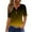 Yellow, variant on HAiming Summer Tops for Women 2025 Vacation Trendy Button V Neck Short Sleeve Shirt Plus Size Casual Loose Comfy Tunics