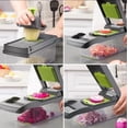 thumbnail image 3 of 16 in 1 Vegetable Chopper, Fruit and Vegetable Slicer, Onion Dicer, Food Chopper with Container, Vegetable Shredder and Onion Salad Spiralizer (Must-Have Gadgets for Home and Kitchen), 3 of 5