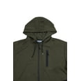 thumbnail image 3 of CULTURA Men's Light Weight Active Hooded Sweater For Gym & Running, Athletic Hoodie, Full Zipper - Olive/Black, XX-Large, 3 of 5