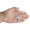 thumbnail image 6 of 10K White Gold Genuine Round Diamond Drip Cross Pendant Mens 2" Charm 3.82 CT., 6 of 6