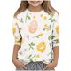 thumbnail image 2 of Blusas y camisas de cuello redondo y manga larga para niños, blusas/camisas de poliéster con estampado de corazones, mangas 3/4 y cuello redondo, elegantes e informales., 2 of 5