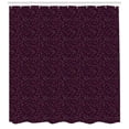 thumbnail image 2 of Hearts Shower Curtain, Rhythmic Romantic Motifs on Dark Background Illustration, Fabric Bathroom Set with Hooks, 69W X 70L Inches, Purple Magenta Charcoal Grey and Pink, by Ambesonne, 2 of 2