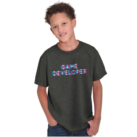 Game Developer Crewneck T Shirts Boy Girl Teen Brisco Brands XS