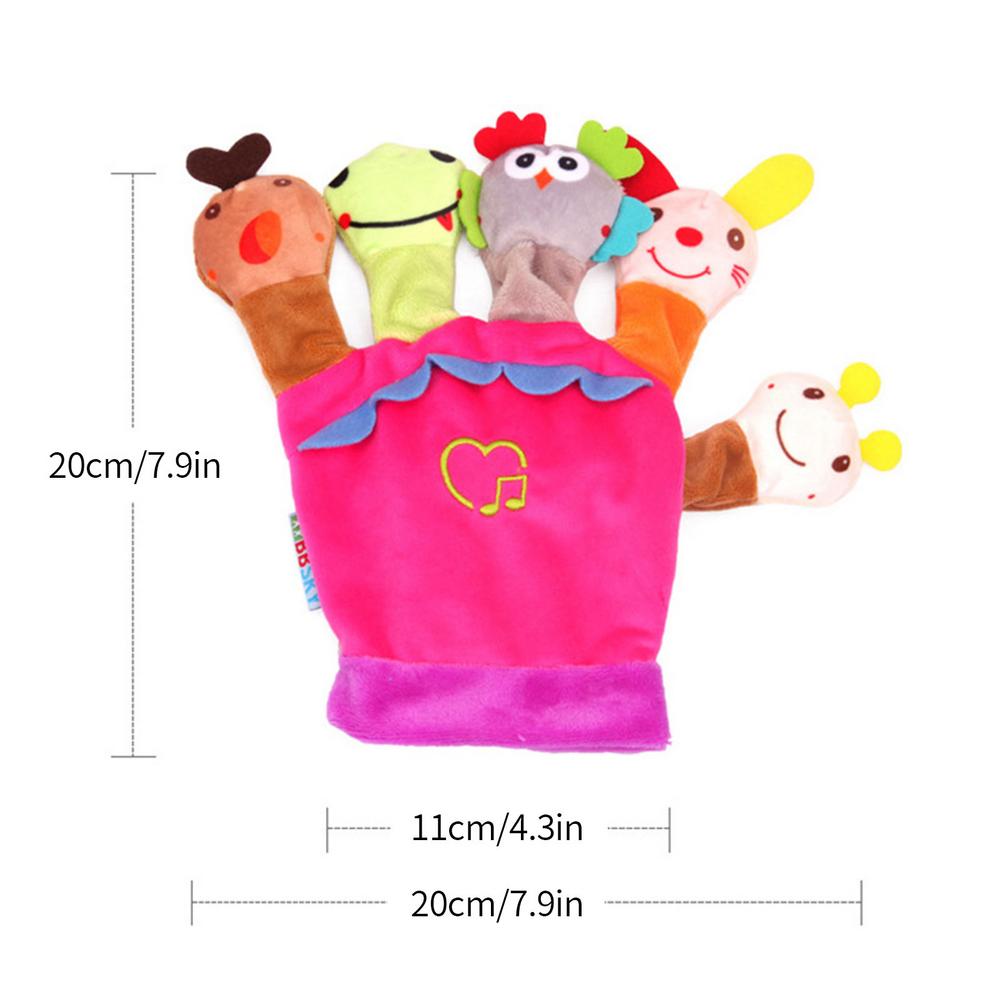 GOTIDA Hand Puppets for Toddlers Cartoon Animal Puppets Finger Toys Set