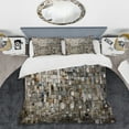 thumbnail image 2 of Designart "Bohemian Medley in Brown and White" Boho Mosaic Bedding Covert Set - Bohemian Brown Geometric Bed Set With 2 Shams, 2 of 6