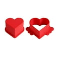 thumbnail image 1 of Heart Shaped Cake Cutter And Pusher Set 3D Printed Baking For Homemade Desserts Party Tools With For Easy Release DIY Baking Accessories Kit Turtle Sandwich Cake Shapes Ready to Decorate Cookies Real, 1 of 2