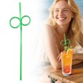 thumbnail image 2 of Pet Colored Rotating Hard Straw E， Crazy for Kids Reusable Plastic Loop Curly Crazy Drinking for Classroom Activities Valentines Day Christmas Birthday Wedding Decoration, 2 of 9