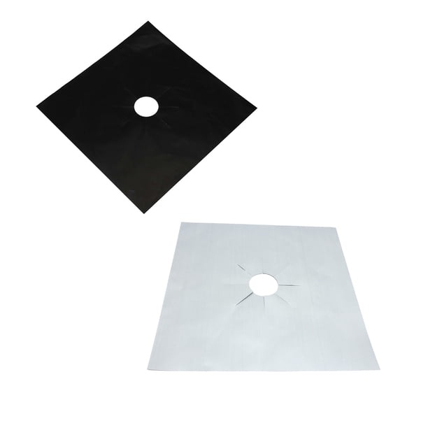 Fiudx Protector Reutilizable para Cocina de Gas, Tela Antiadherente, Fácil de Limpiar, Resistente Al Calor, con Opción de Junta para Horno, Esencial para La Cocina Del Hogar, 270 X 270 Mm, Juego de 2