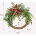 thumbnail image 1 of Corona de ratán con forma de piña para Navidad, corona de pueblo para colgar en la puerta, adornos navideños para las fiestas, 1 of 5