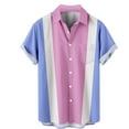 thumbnail image 1 of Camisas Para Hombre Manga Corta Camisa de manga corta con estampado digital 3d de ocio de tendencia de moda de playa de turismo de vacaciones de verano para hombres (Hot Pink, L), 1 of 6