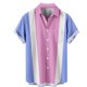 thumbnail image 1 of Camisas Para Hombre Manga Corta Camisa de manga corta con estampado digital 3d de ocio de tendencia de moda de playa de turismo de vacaciones de verano para hombres (Hot Pink, L), 1 of 6