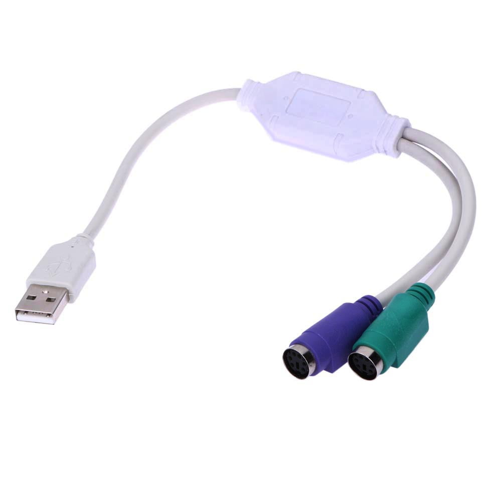 Cable Length: Other Connectors 1PC USB Male to PS2 Female Cable Adapter 1 to 2 Computer PC Cable Converter Use for PS/2 Keyboard Mouse 