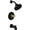 Matte Black / Champagne Bronze, variant on Delta Nicoli 14 Series H2Okinetic Bathtub and Shower Faucet Set, Matte Black Shower Head and Handle Set, Valve Trim Kit, Matte Black (Valve Included)