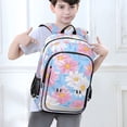 thumbnail image 6 of FORMRS Unisex School Backpack 17" Student Travel Bag with Laptop Compartment, Pink Daisy, 6 of 7