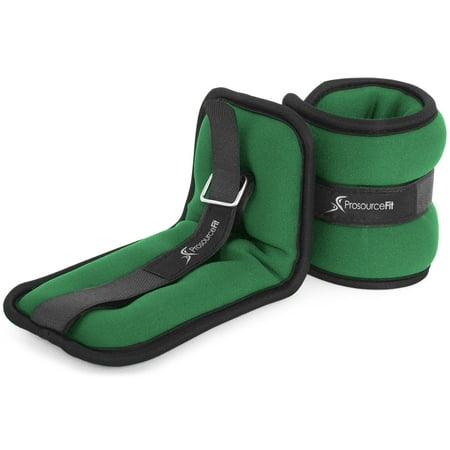 ProsourceFIt Ankle Weights, 1 lb, Set of 2, Green