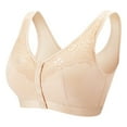 thumbnail image 6 of Fiaer Post Surgery Bra Front Closure Mastectomy Bras Comfortable No Underwire Wide Shoulder Straps Beige 44, 6 of 9