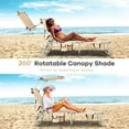thumbnail image 6 of Gymax Foldable Lounge Chair Adjustable Outdoor Beach Patio Pool Recliner Beige W/ Sun Shade, 6 of 10