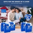 thumbnail image 4 of 5 Senses Gift Bags for Him Her Five Senses Sight Smell Touch Taste Sound Gift Bags with Ribbon Handles Tissue Paper Petals for Birthday Anniversary,Wedding,Valentine's Day(Blue,Sliver), 4 of 7