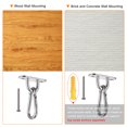 thumbnail image 5 of Unique Bargains Ceiling Hooks 304 Stainless Steel 60x20mm Oval Plate U Shape Hooks 2Pack, 5 of 5