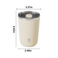 thumbnail image 3 of Latrodar Automatic Magnetic Stirring Coffee Mug, Rotating Home Office Travel Mixing Cup Funny Stainless Steel Self Mixing Coffee Tumbler Beige Art&Crafts, 3 of 5