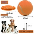 thumbnail image 2 of 9.5" Oversize Giant Tennis Ball Dog Tennis Ball Large Pet Chew Toy Dog Ball Gift with Needle, 2 of 7