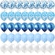 thumbnail image 2 of 40 Uds. Conjunto azul de globos de mármol de ágata globo de confeti plateado boda Día de San Valentín Baby Shower decoraciones para fiesta de cumpleaños Tan Jianjun  unisex, 2 of 2