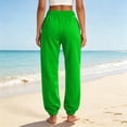 thumbnail image 4 of Resicozy Sweatpants for Women Trendy Drawstring Elastic Waist Bottom Lounge Pant Lightweight Baggy Joggers with Pocket Fluorescent Green M, 4 of 5