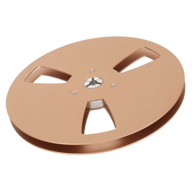 1/4 7 Inch Empty Tape Reel 3 Holes, Aluminum Alloy Open Reel Takeup Reel for Nab, 1/4 Empty Tape Up Reel to Reel Small Hub Adapter Opening Machine Part Tape Take Up Reel for