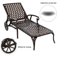 thumbnail image 4 of 1pcs Aluminium Cast Lounge Chair with Reclining Function in Antique Bronze Finish - Three Adjustable Backrest Positions, 4 of 9