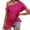 Hot Pink, variant on Tittly T Shirts for Women Tshirts Shirts Women's Short Sleeve Asymmetrical Solid Color Off The Shoulder T Shirt Top Going Out Tops Crop Tops Black L