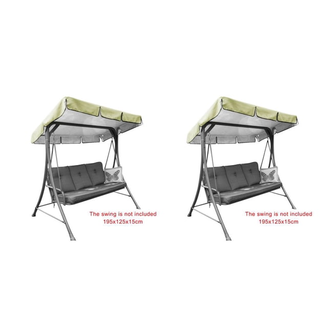 Cubierta para columpio de 3 asientos Wosthever impermeable resistente a los rayos UV verde 164x114x15cm