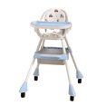 thumbnail image 2 of Silla alta para bebé con altura ajustable, multifuncional, bandeja extraíble, plegable, convertible, color azul cielo, 2 of 12