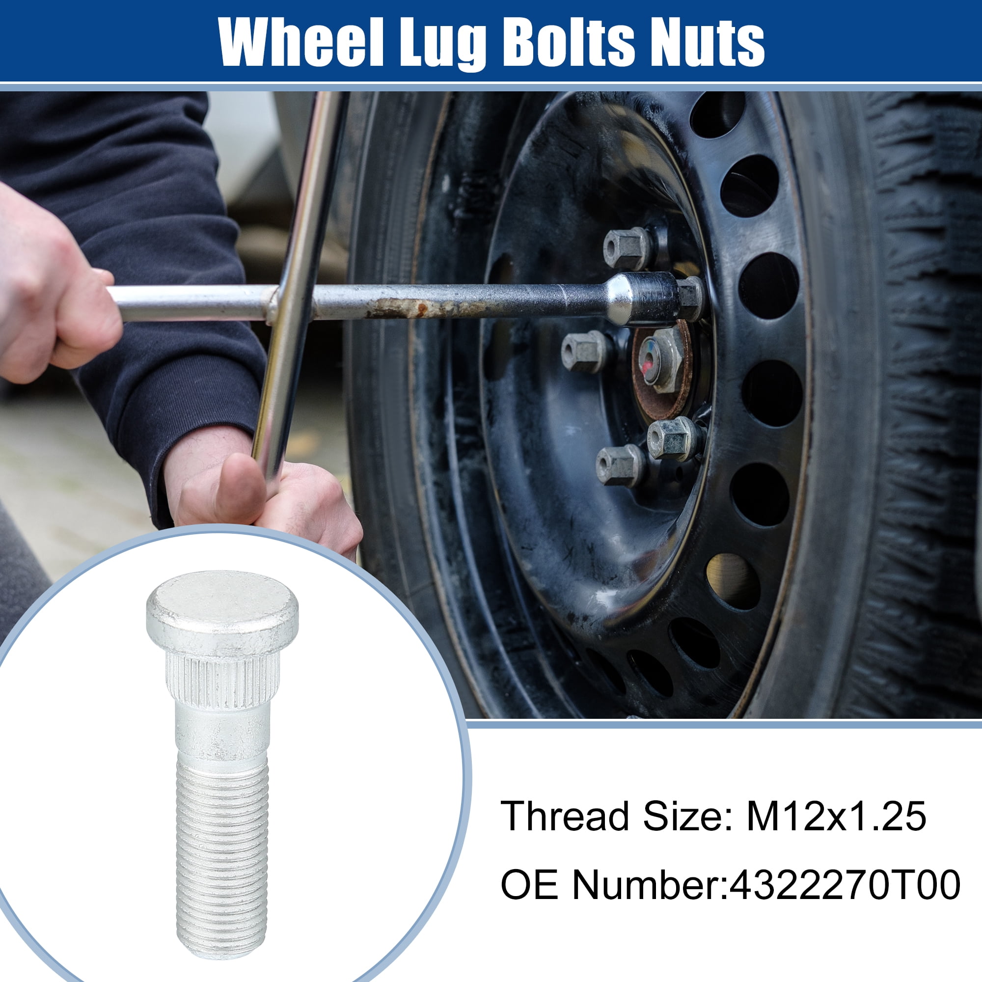 Unique Bargains M12x1.25 Wheel Lug Bolts Nuts Fit for Nissan Sentra 1995-2022 - Pack of 1