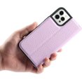thumbnail image 4 of Compatible with iPhone 12 Pro Max Wallet Case,[3 Card Slots] [1 Cash Pocket] [Stand Feature] Magnetic Top Layer Leather Cover Shockproof Cat Eye Style Case for iPhone 12 Pro Max,6.7 inch Purple, 4 of 17