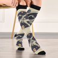 thumbnail image 5 of FORMRS Womens Knee High Socks Casual Long Thick Travel Daily Wear, 2 Pairs, Astronaut Floating, 5 of 6