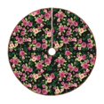 thumbnail image 1 of Fotbe Rose Flowers Pattern Christmas Tree Skirt, Tree Skirts Plush Christmas Decorations, Christmas Tree Skirts Xmas Decorations Holiday Party Decor-36", 1 of 6