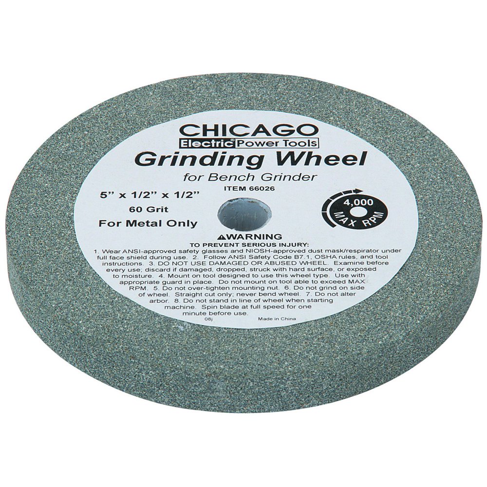 Chicago Electric Power Tools 5 in. 60 Grit Grinding Wheel Aluminum