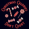 thumbnail image 2 of Women's Lost Gods Christmas Calories Don't Count Graphic Tee Navy Blue Medium, 2 of 4