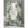 thumbnail image 4 of Sage Green Ombre Sheer Curtains 84 Inch Length 2 Panels Set, Gradient Abstract Art Vintage Voile Window Treatment Rod Pocket Curtains Sheers Drapes for Bedroom/Living Room/Kitchen 52"x84"x2, 4 of 7