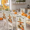thumbnail image 2 of Thanksgiving Chair Covers Set of 4 Scare Crow Pumpkin Sunflower Chair Back Covers Stretch Removable Washable Slipcovers Protector for Dining Room Kitchen Party Decor, 2 of 5