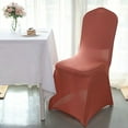 thumbnail image 5 of BalsaCircle 6 Terracotta Spandex Stretchable Banquet Solid Chair Covers Slipcovers, 5 of 8